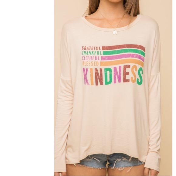 Kindness Print Oversized Knit Top - Picture 3 of 10